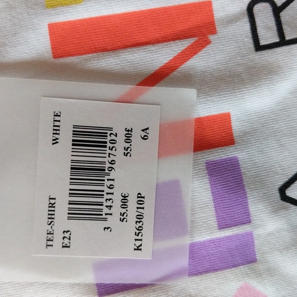 NWT Kenzo Girl T-shirt With Logo Print White - Picture 4 of 15